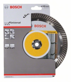 Алмазный отрезной круг Best for Universal Turbo 180 x 22,23 x 2,5 x 12 mm 2608602674